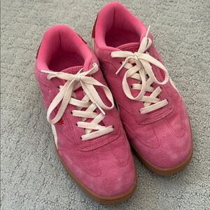 Pink Suede Women's Sneakers